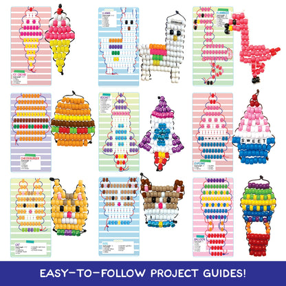 Made By Me Ultimate Bead Pets by Horizon Group USA, Bead Pets Crafts for Kids, Includes Over 1400 Beads, Cording, Keychains & Carabiner Clips, Design Templates, Storage Cases & More
