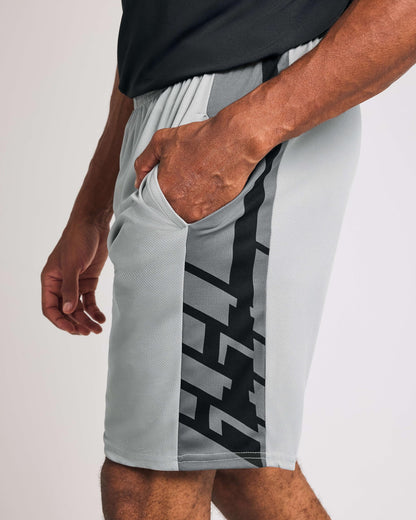 Real Essentials: Men’s 5 Pack 9" Mesh Shorts – Athletic Gym, Workout, Basketball, Running, Casual Lounge Activewear Pockets, Set 2,XXL