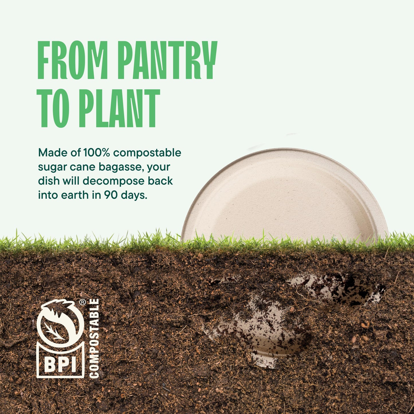 Paper Plates, 100% Compostable Heavy Duty, Disposable 7 Inch, Small Dessert Plate - [125-Pack] - {PFAS-Free} - {BPI Certified} Eco-Friendly, Biodegradable Bagasse Natural Brown 7" Small Plates