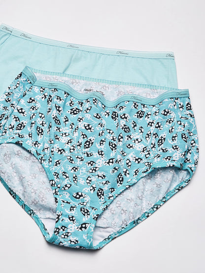 Hanes Womens Cotton Value Pack, 10-pack, Assorted (Colors May Vary) Briefs-underwear, Solid/Print Mix, 8 US