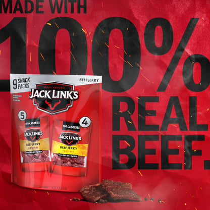 Jack Link's Beef Jerky Variety Pack - Includes Original and Teriyaki Jerky, Bulk Protein Snack Pack, Good Source of Protein, Meat Snacks Made with 100% Beef, Individual Bags - 1.25 Oz (Pack of 9)
