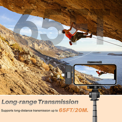 2 in 1 Wireless Lavalier Microphone for iPhone iPad and Android Phone, Plug and Play Laple Mics with Noise Reduction, 65FT Range, Real-Time Sync Microphone for Video Recording, Streaming, Interviews