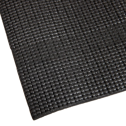 Mind Reader YOGAPVC-BLK All Purpose Extra Thick Yoga Fitness & Exercise Mats with Carrying Strap, High Density Anti-Tear, 68"L x 24"W x 0.3"Th, Black
