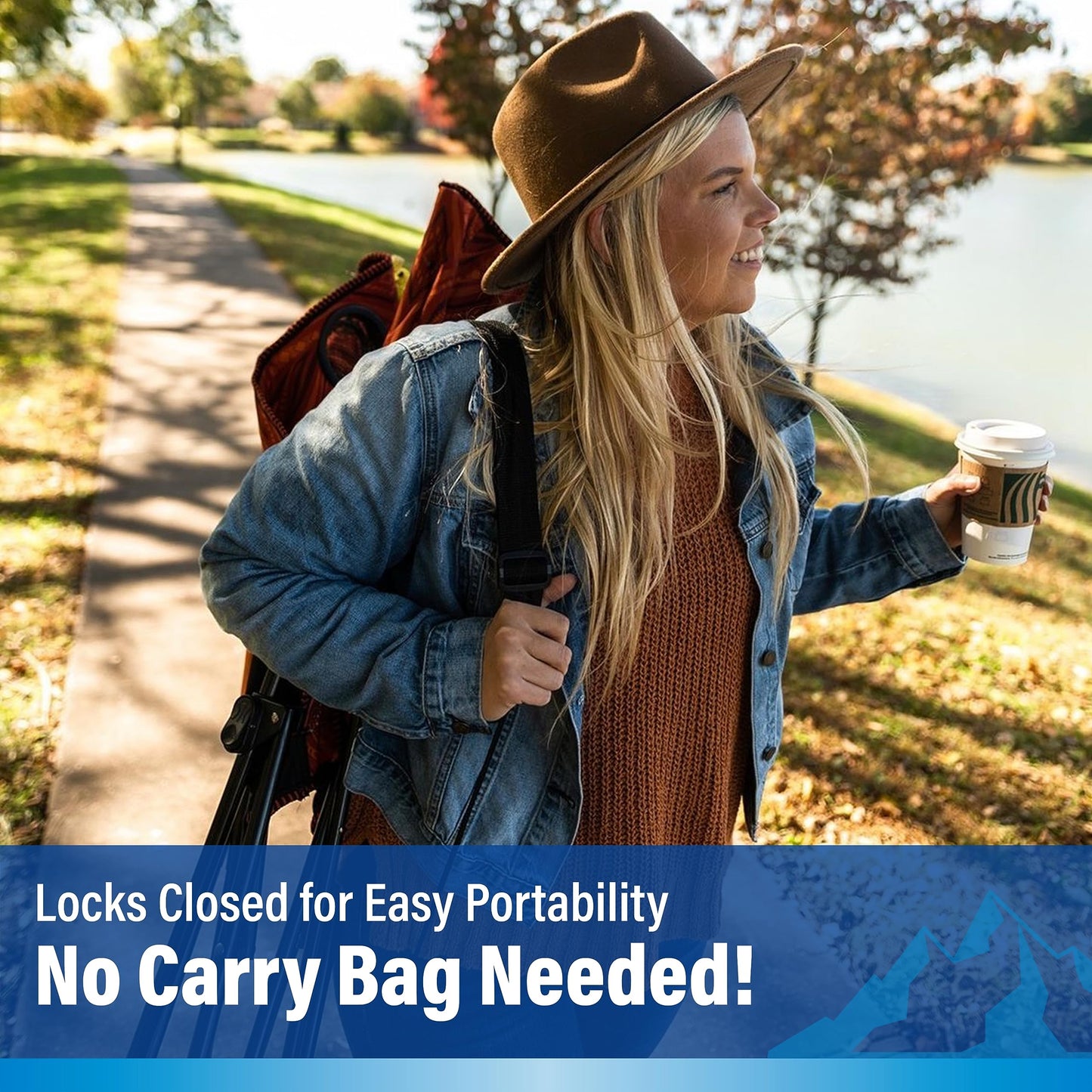 Kijaro Portable Camping Chairs - Enjoy the Outdoors with a Versatile Folding Sports Chair for Outdoor & Lawn - Dual Lock Feature Locks Position – Hallet Peak Gray