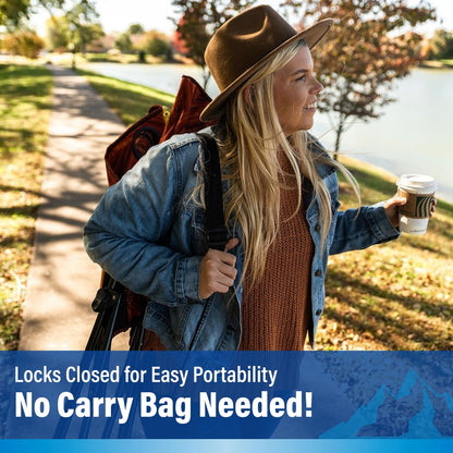 Kijaro Portable Camping Chairs - Enjoy the Outdoors with a Versatile Folding Sports Chair for Outdoor & Lawn - Dual Lock Feature Locks Position – Hallet Peak Gray