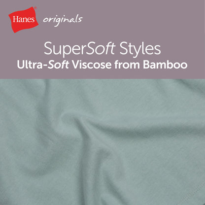 Hanes Women's Originals 2 Piece Lounge, Comfywear Supersoft Boxy T-Shirt & Sleep Shorts Loungewear Set, Stargazer Grey/Stargazer Grey, Medium