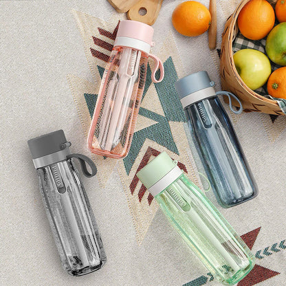 PHILIPS Filtered Water Bottle, BPA-Free Tritan Plastic Water Bottles, Replaces 450 Plastic Water Bottle with Reusable GoZero Everyday Water Filter, Portable Filtering Bottle for Travel, 22 oz, Green