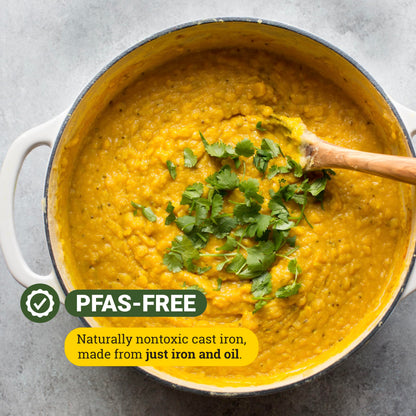 Lodge 6 Quart Enameled Cast Iron Dutch Oven with Lid – Dual Handles, Oven Safe up to 500°F, Stovetop Compatible – Marinate, Cook, Bake, Refrigerate & Serve – Oyster White