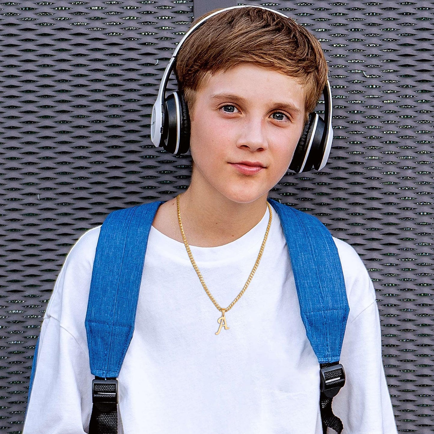 Initial Necklace for Men Boys, Gold Chains for Boys Mens Jewelry Stainless Steel Cuban Chain Letter K Pendant Necklace Anniversary Fathers Day Birthday Gifts for Men Dad Grandpa Son Boyfriend Husband