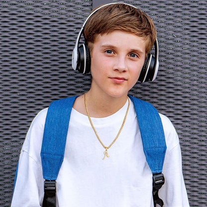 Initial Necklace for Men Boys, Gold Chains for Boys Mens Jewelry Stainless Steel Cuban Chain Letter K Pendant Necklace Anniversary Fathers Day Birthday Gifts for Men Dad Grandpa Son Boyfriend Husband