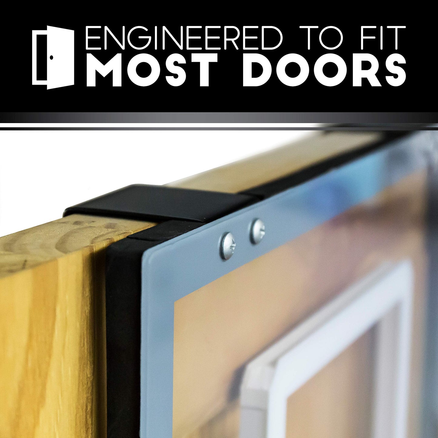 Franklin Sports 54132X Over The Door Mini Basketball Hoop - Slam Dunk Approved - Shatter Resistant - Accessories Included, 17.75" x 12"