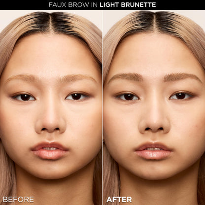 L'Oreal Paris Faux Brow, Hair-Like, Filling Eyebrow Pen with Double-Brush Tip, Fast & Precise Eyebrow Makeup, Light Brunette, 0.04 Fl Oz