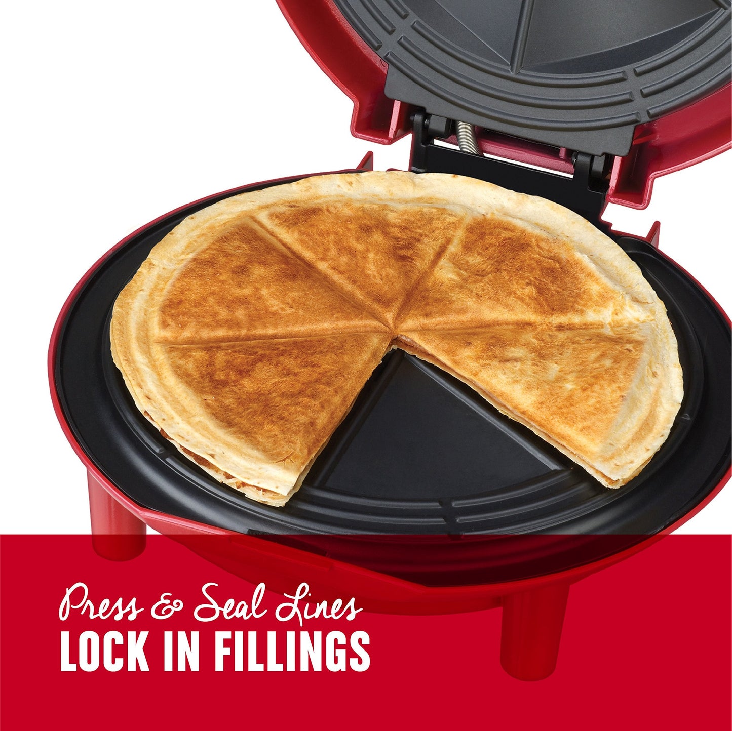 George Foreman Electric Quesadilla Maker, Red, GFQ001 10 Inch