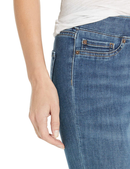 Amazon Essentials Women's Mid-Rise Stretch Pull-On Jegging (Available in Plus Size), Medium Wash, 18