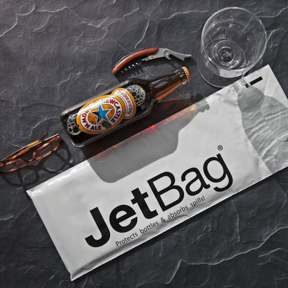 JetBag Travel Wine Bag (Set of 3, US Flag Pattern) - The Original Absorbent, Reusable & Protective Wine Bottle Bag - Made in the USA