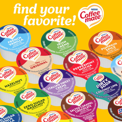 Nestle Coffee mate Coffee Creamer, Hazelnut, Liquid Creamer Singles, Non Dairy, No Refrigeration, 0.375 fl oz Tubs (Pack of 180)