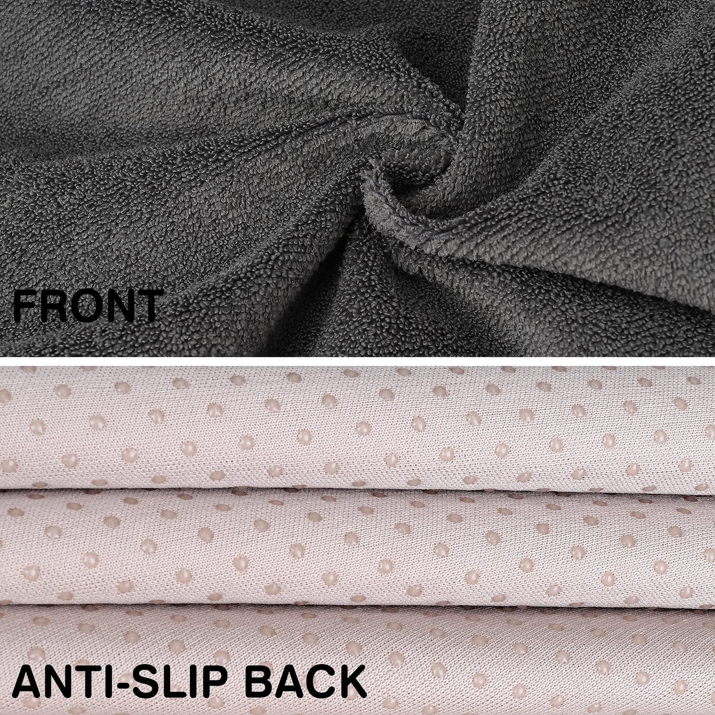 Leader Accessories 2pcs Grey Waterproof Towel Auto Car Seat Cover Protector Machine Washable - Fit Yoga Running Crossfit Athletes Beach Swimming Outdoor Sports