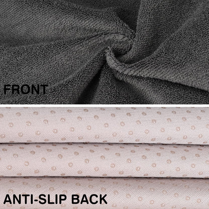 Leader Accessories 2pcs Grey Waterproof Towel Auto Car Seat Cover Protector Machine Washable - Fit Yoga Running Crossfit Athletes Beach Swimming Outdoor Sports