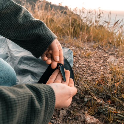 Matador Pocket Blanket 4.0 - Charcoal (Seats 2-4); Foldable Picnic Blanket; Sand Proof with Stakes; Picnic Tarp for Grass