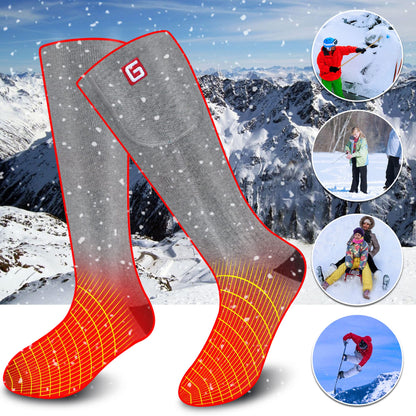 Heated Socks Men's Rechargeable Electric Winter Socks Battery Powered Cold Weather Sox Washable Arthritis Feet Warmer for Winter Skiing Hunting Camping Oudoot Work