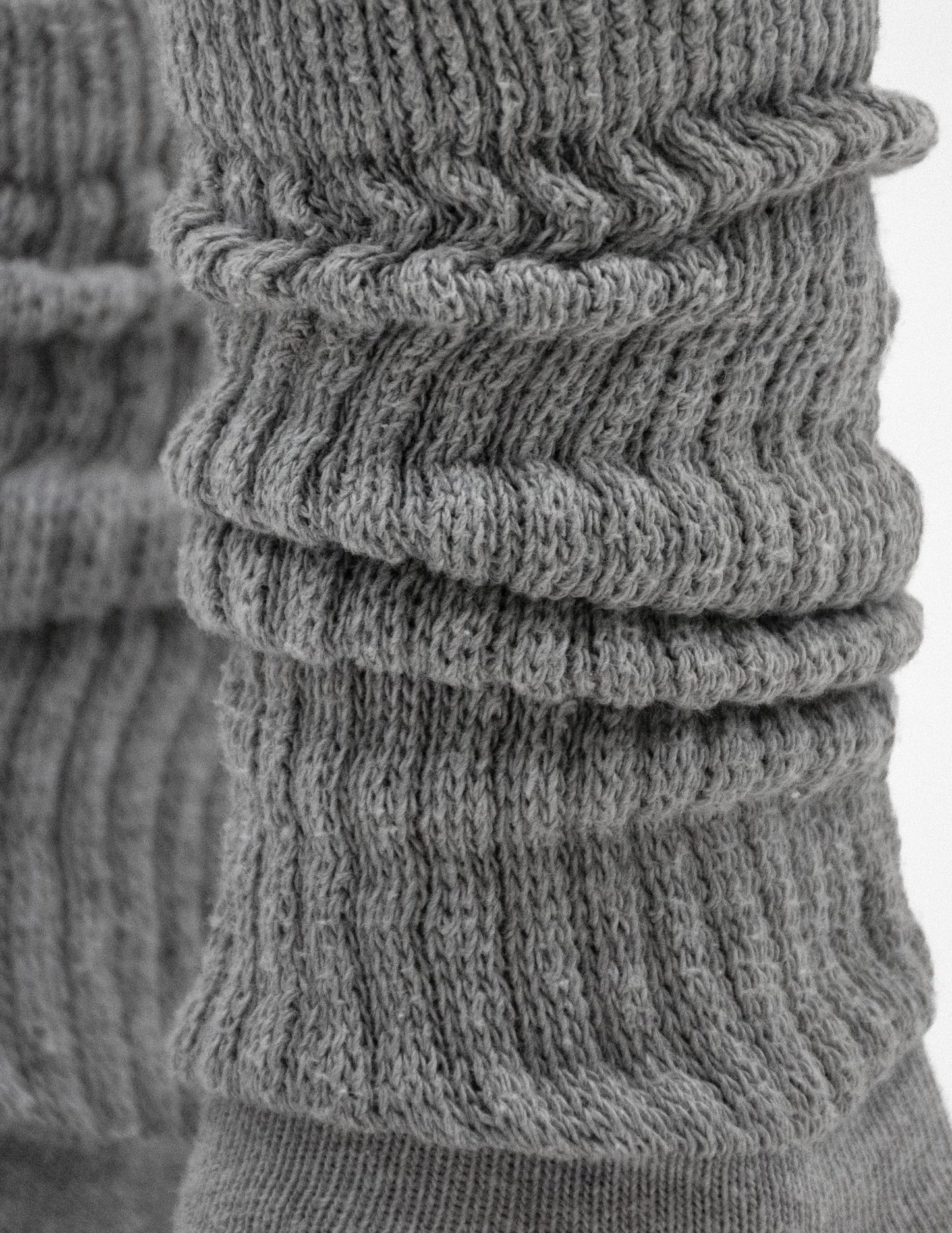 HUE Women's Slouch Socks 3 Pair Pack, White/Light Charcoal Heather/Black, One Size