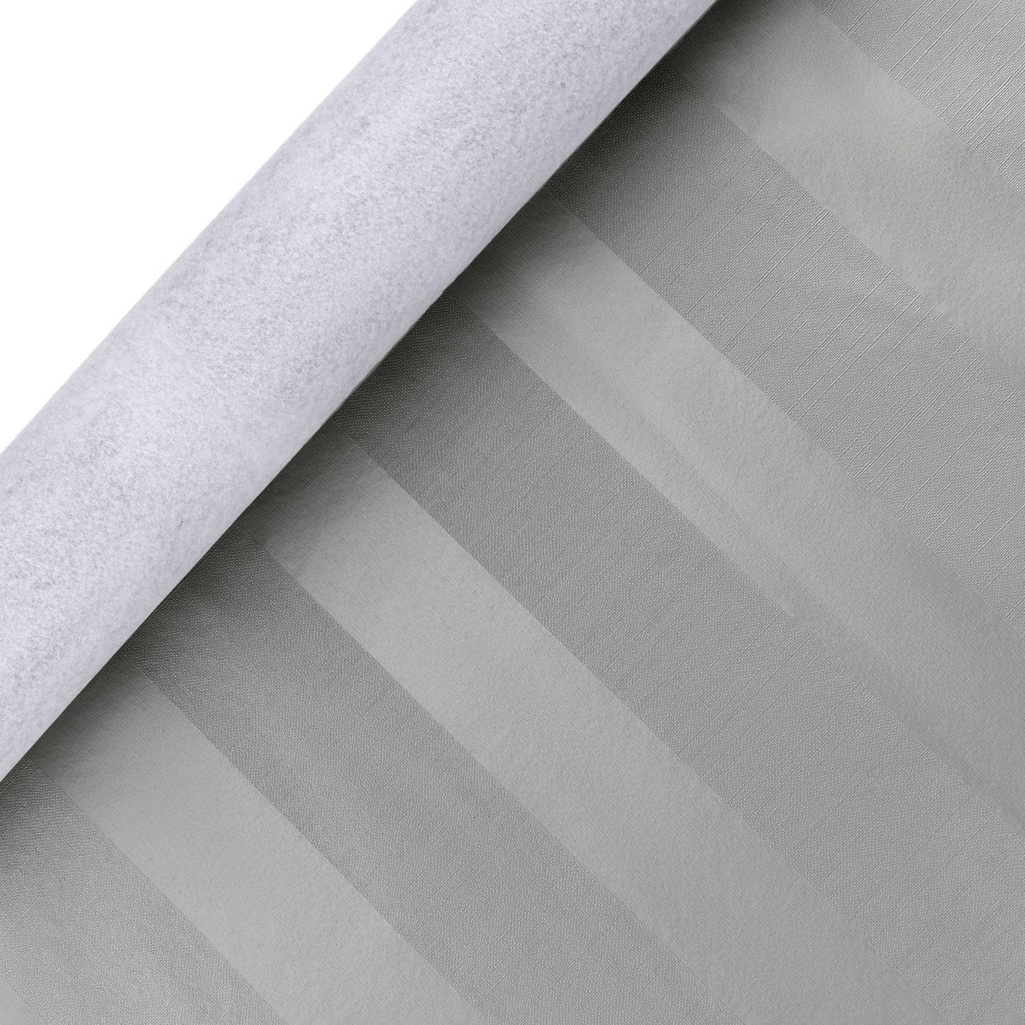 Luxury Table Protector Pad, 2 in 1 Table pad + Great Looking Tablecloth - Heat Resistant, Spill & Stain Proof - Flannel Backing (54x126, Silver - Silk Stripe)