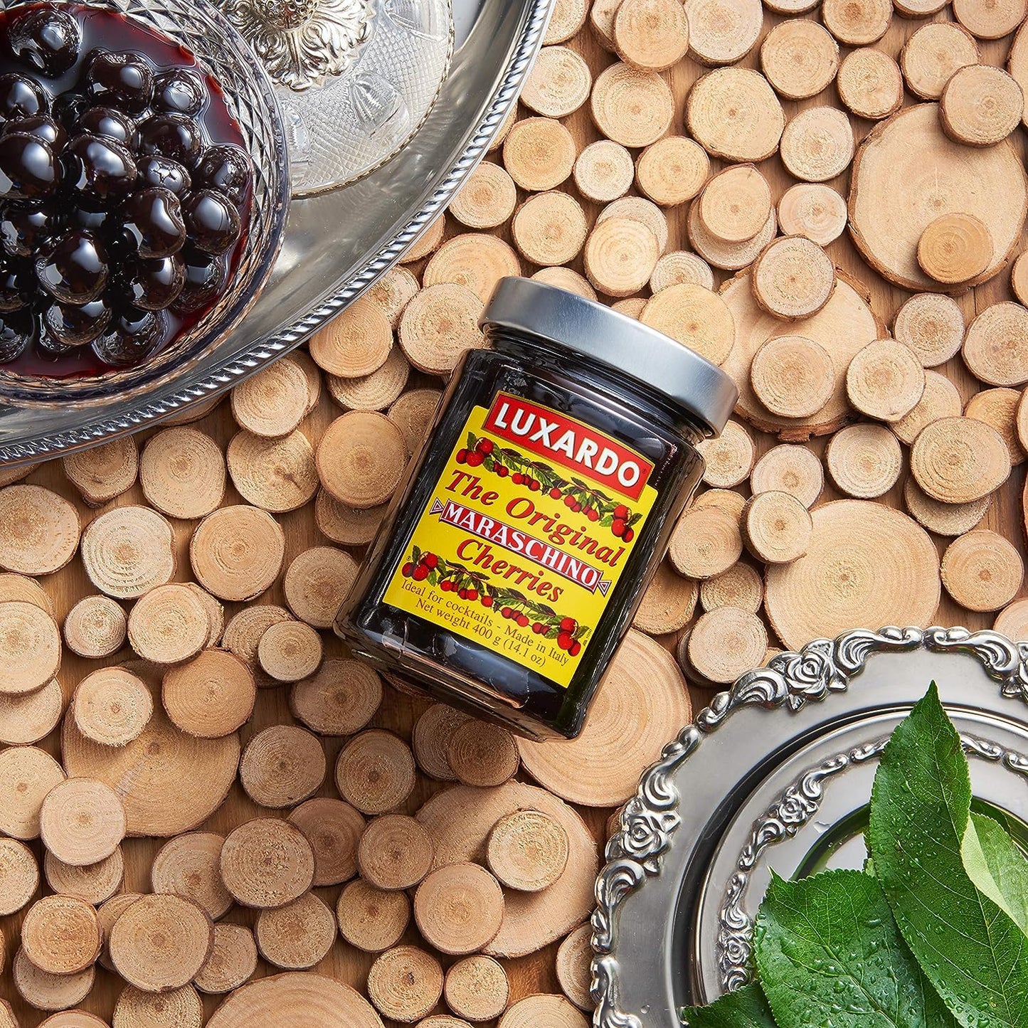 Luxardo Gourmet Cocktail Maraschino Cherries | for Old Fashioned, Manhattan and Desserts | Packed in Special Protective Bubble, 400G Jar