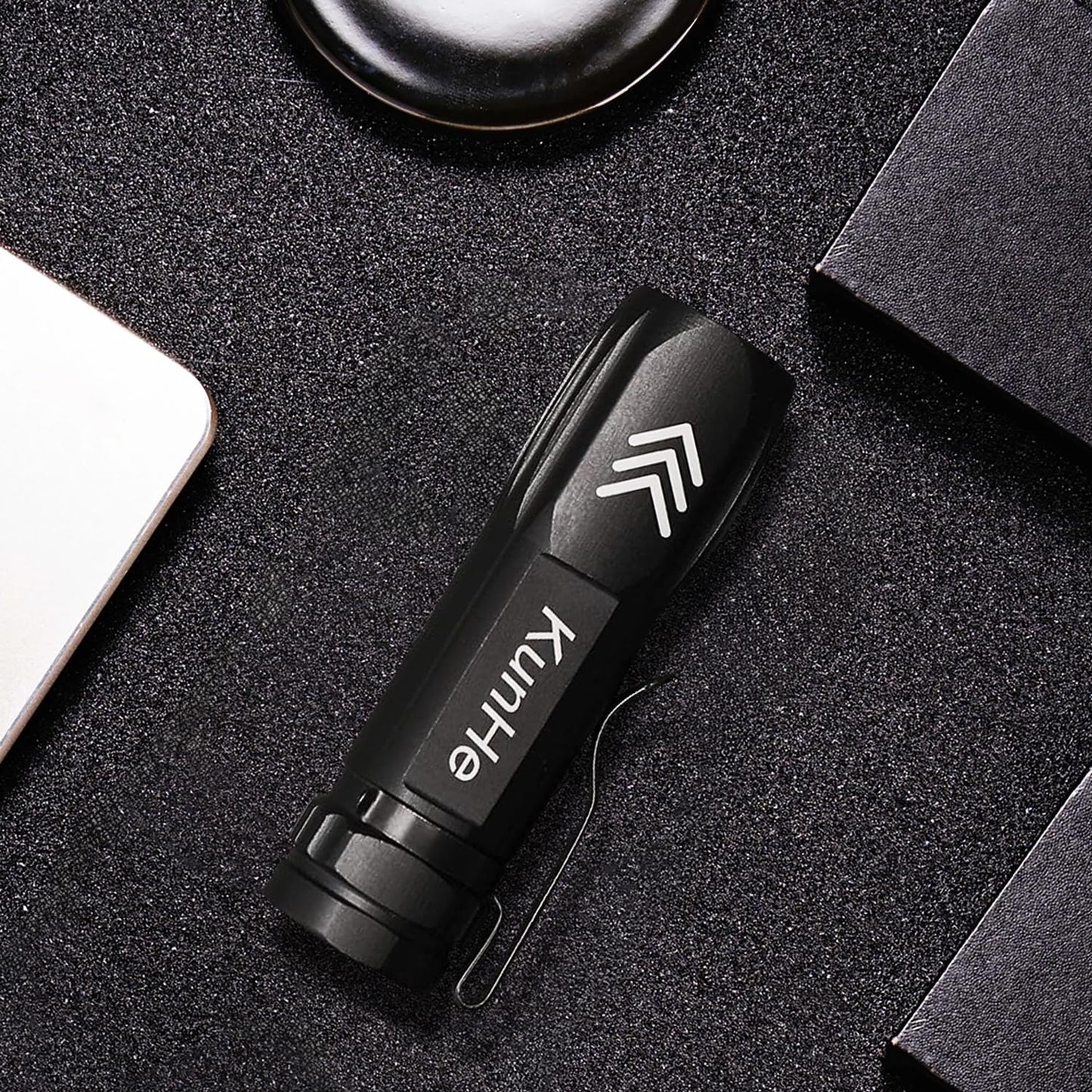 KunHe 5 Pack Small Rechargeable Flashlights Bulk USB-C Mini High Lumen Flashlight Clip-on Portable Pocket Flash Light for EDC Emergency Home Use