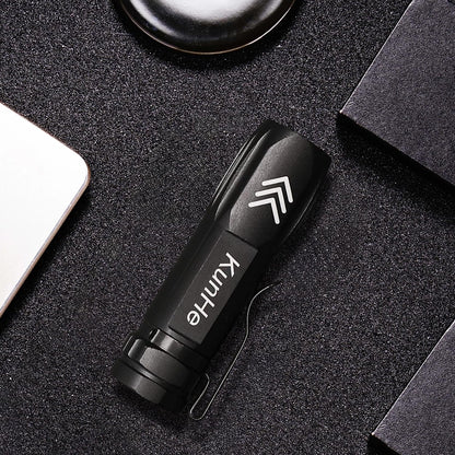 KunHe 5 Pack Small Rechargeable Flashlights Bulk USB-C Mini High Lumen Flashlight Clip-on Portable Pocket Flash Light for EDC Emergency Home Use