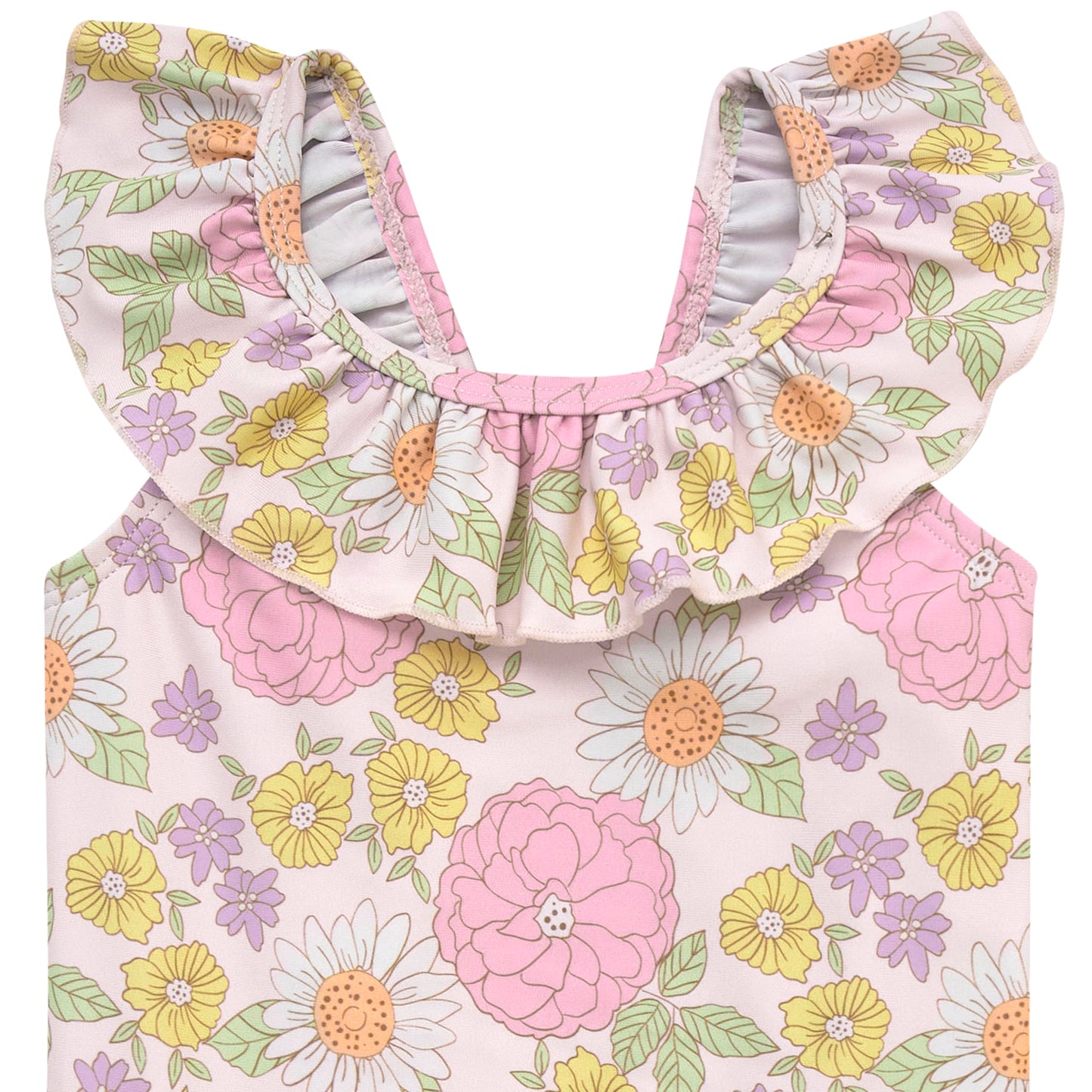 Gerber Girls' Standard One-Piece Swimsuit, Retro Floral