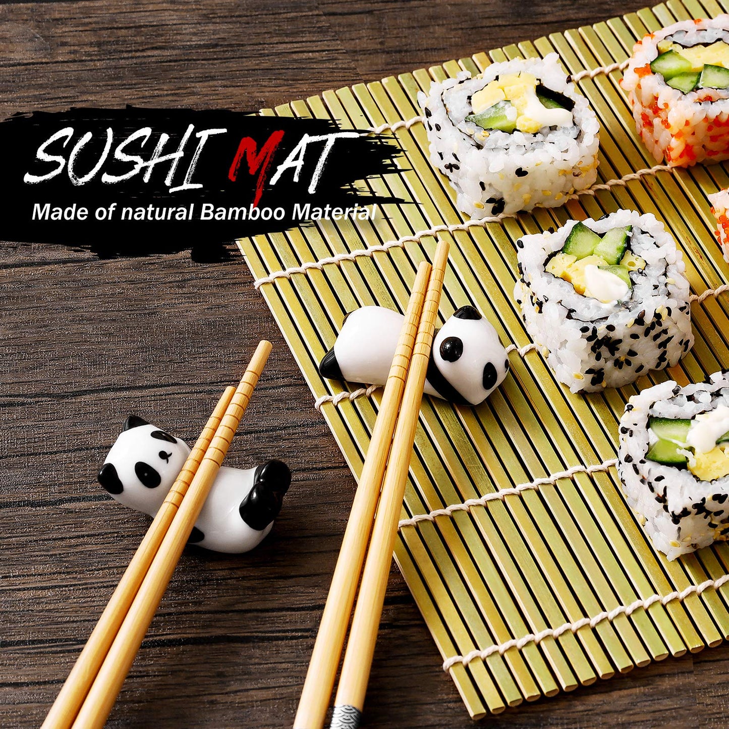 MarcZero Sushi Making Kit, 22 in 1 Bazooka Roller With Bamboo Mat, Knife, Chopsticks, Molds, DIY Machine for Beginner