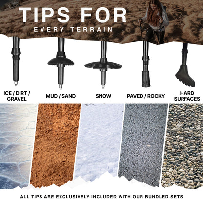 Montem Ultra Strong Trekking, Walking, and Hiking Poles - One Pair (2 Poles) - Collapsible, Lightweight, Quick Locking, Weather-Resistant and Ultra Durable (Black (EVA Foam Grip))