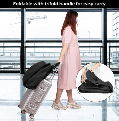 MISSLO 70" Bridal Wedding Gown Dress Garment Bag with Accessories Pouch Large Travel Garment Cover 8" Gusset (Back)