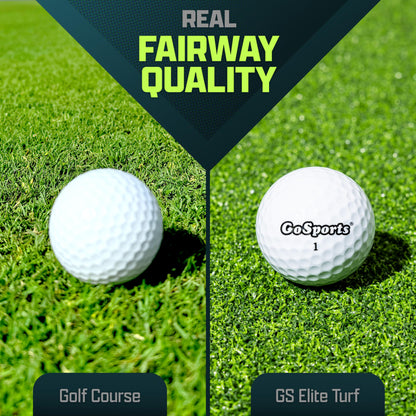 GoSports Golf Hitting Mat - ELITE 5 x 4 ft - 15 mm Artificial Turf Training Mat for Indoor/Outdoor Swing Practice, Includes 3 Rubber Tees