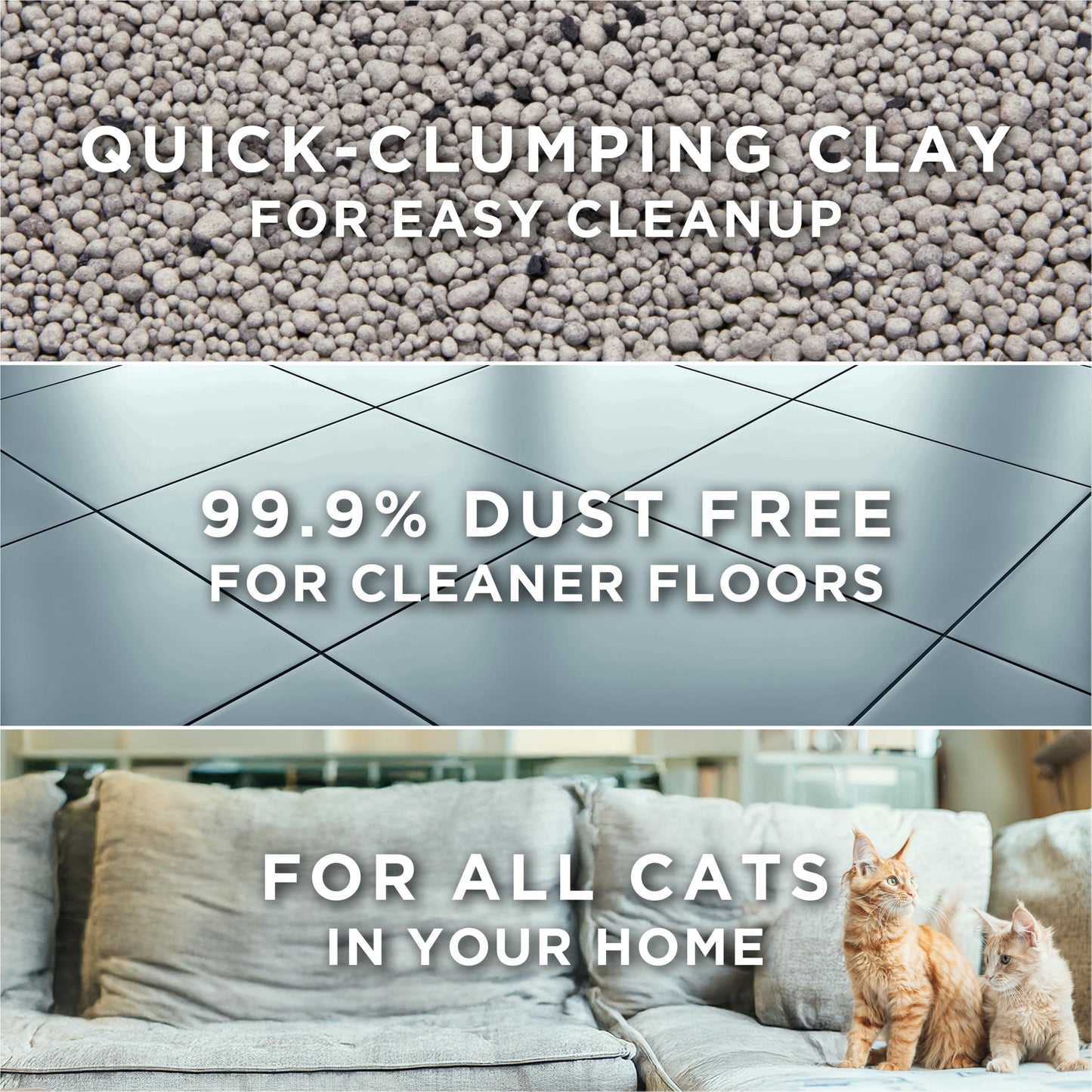 Purina Tidy Cats Clumping Cat Litter Odor Control, Free and Clean Unscented Multi Cat Litter - 16 lb. Bag