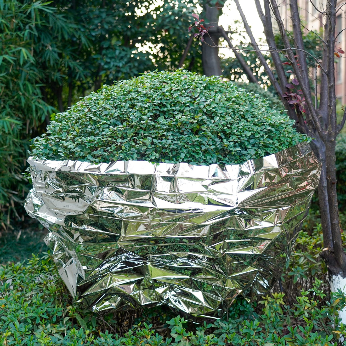 Plant Growth Mylar Films High Reflective Mylar Film Garden Greenhouse Covering Foil Sheets for First Aid Blanket Growth Room Camping Simple Tent,82.6 x 51.2 Inch(2 Pieces)