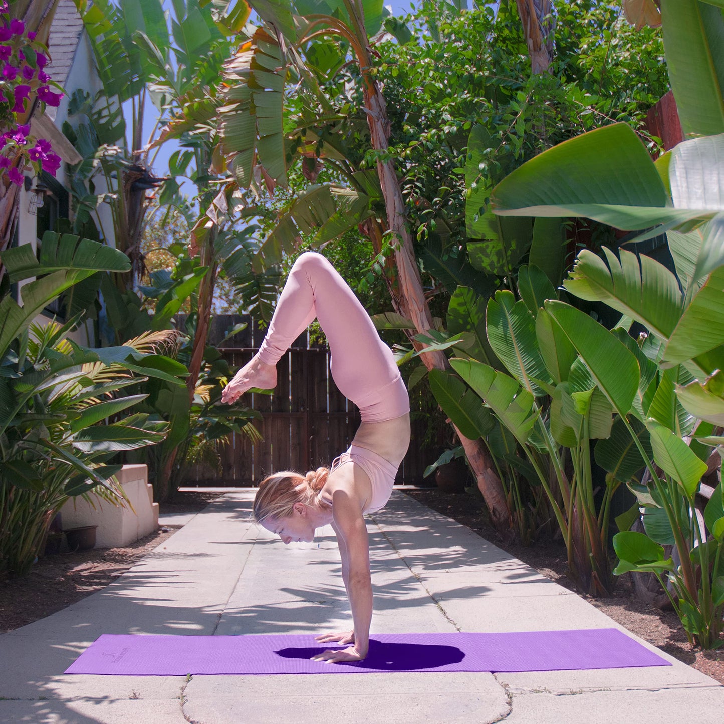 ProsourceFit Original Yoga Exercise Mat ¼” (6mm) Thick for Comfort and Stability with Carrying Straps, Non Slip –Multiple Colors