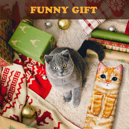 Funny Hand Towels - Cute Cat Decor Hanging Washcloths & Face Towels - Super Absorbent Soft - Housewarming, Birthday, Christmas Gifts for Women Cat Lovers - Orange