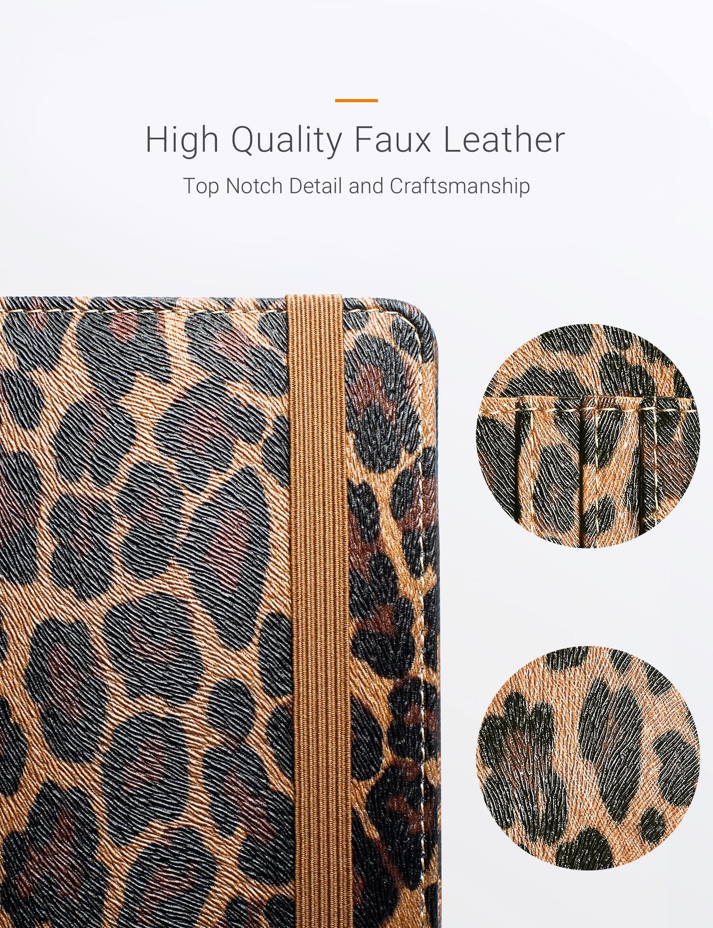 Mymazn Leopard Passport Holder Passport Case Travel Wallet with Vaccination Card Holder Passport Cover with RFID Blocking Clear Pocket For Photo (leopard)