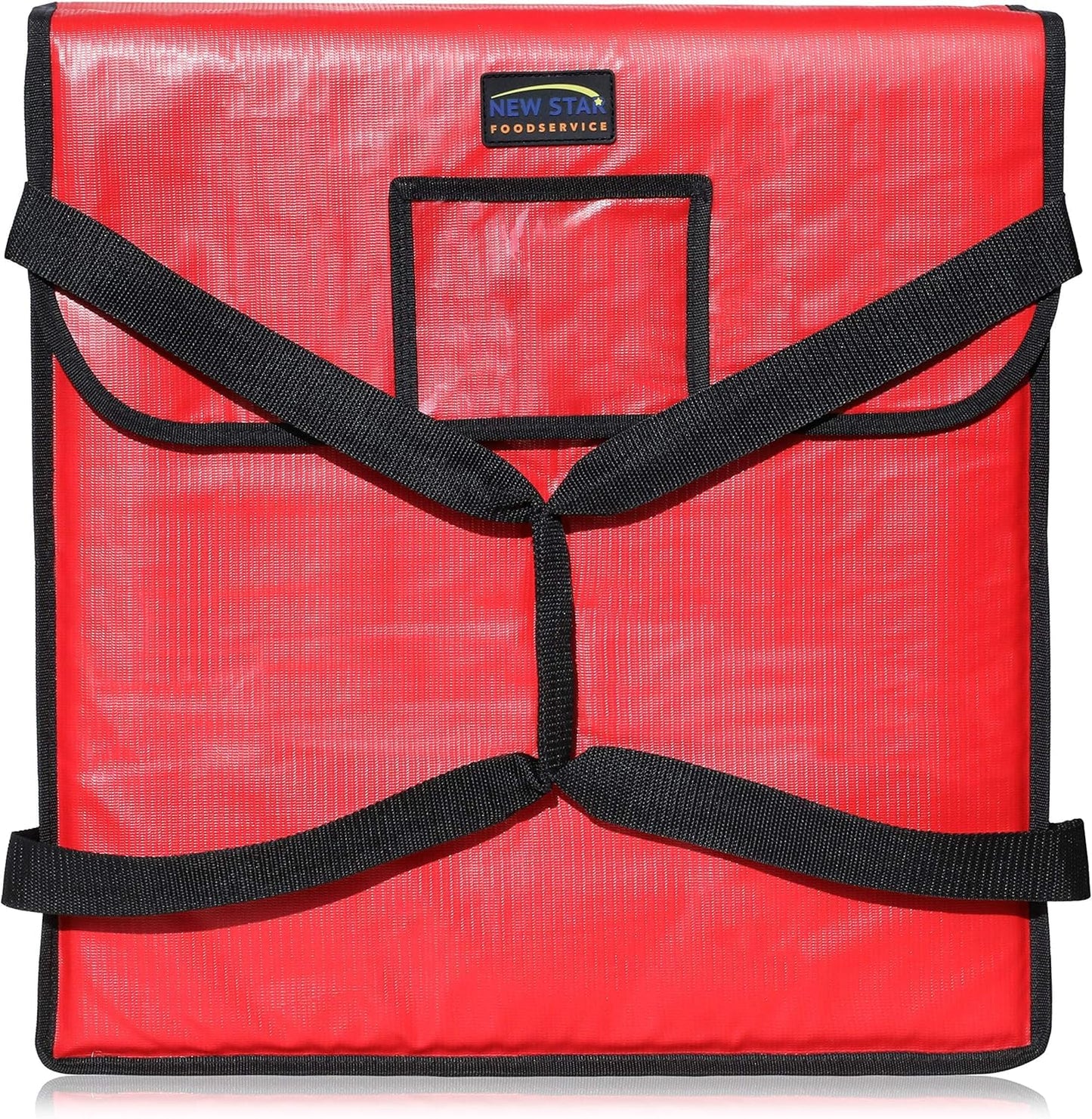New Star Foodservice 50097 Insulated Pizza Delivery Bag, 20 by 20 by 5-Inch, Red