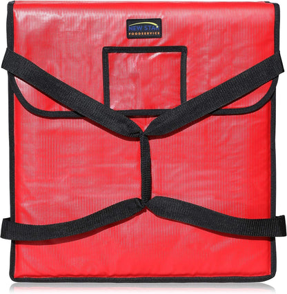 New Star Foodservice 50097 Insulated Pizza Delivery Bag, 20 by 20 by 5-Inch, Red