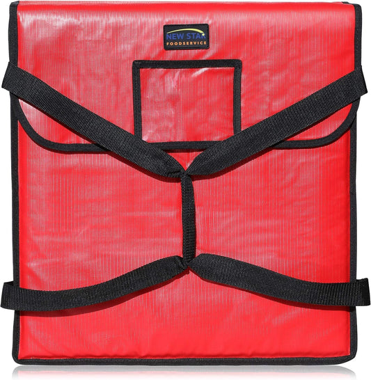 New Star Foodservice 50097 Insulated Pizza Delivery Bag, 20 by 20 by 5-Inch, Red