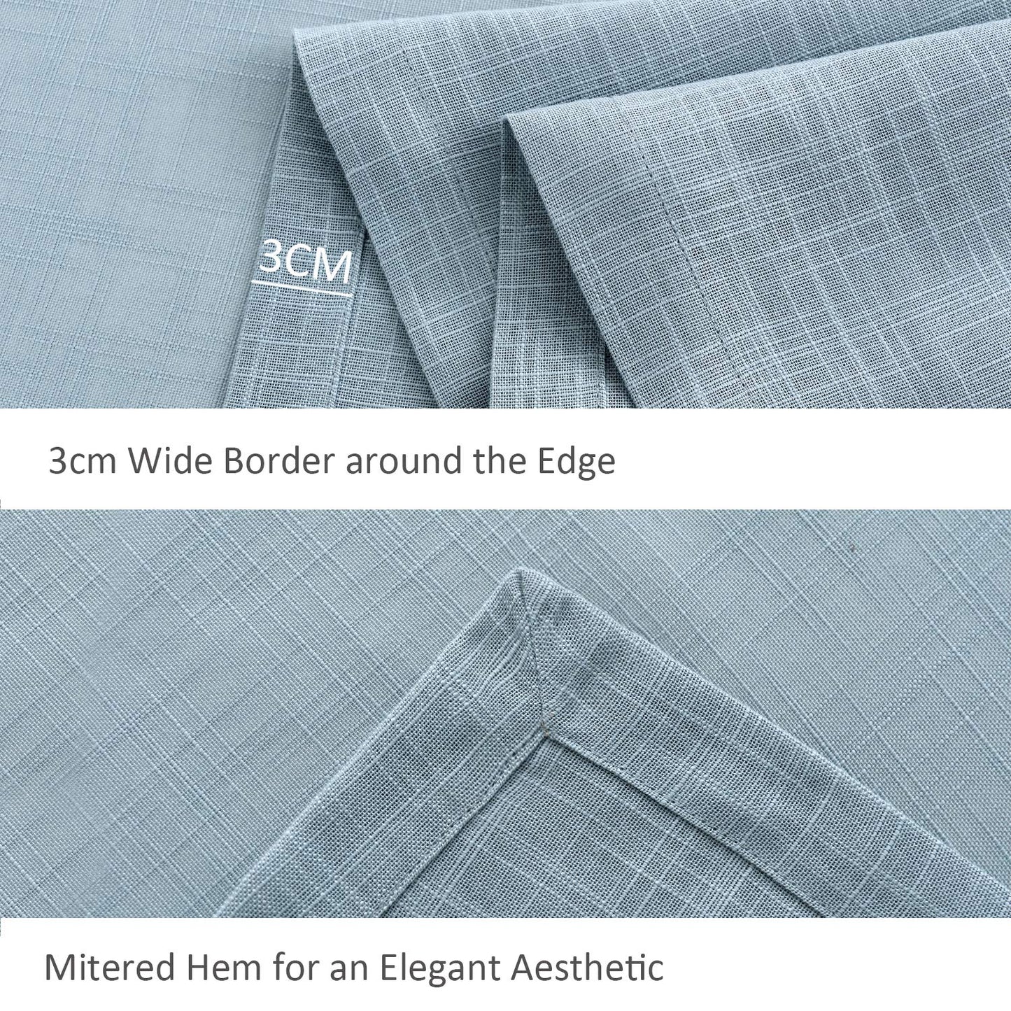 maxmill Lux Faux Linen Tablecloth with Slubby Yarn Textured Weaves Wrinkle Free Anti-Shrink Soft Table Cloth for Kitchen Dining Tabletop for Outdoor and Indoor Use Rectangle 60 x 104 Inch Slate Blue