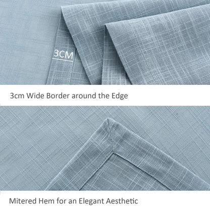 maxmill Lux Faux Linen Tablecloth with Slubby Yarn Textured Weaves Wrinkle Free Anti-Shrink Soft Table Cloth for Kitchen Dining Tabletop for Outdoor and Indoor Use Rectangle 60 x 104 Inch Slate Blue