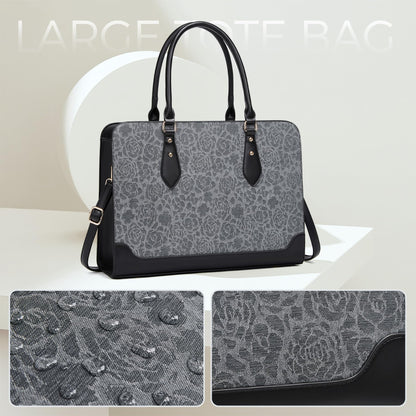 Laptop Bag for Women 15.6 Inch Work Tote Bag for Women,Leather Computer Bags Waterproof Tote Professional Briefcase,Large Capacity Business Office Bag for Work