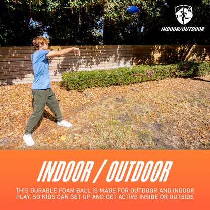 Nerf Pro Grip Football, Blue, Classic Foam Ball, Easy to Catch & Throw, Sports Toys, Christmas Gifts or Stocking Stuffers for Kids