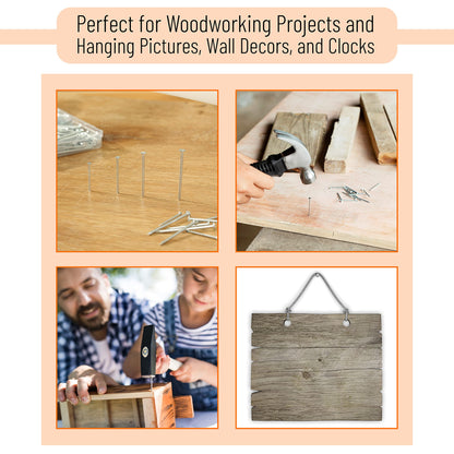 Mr. Pen- Nail Assortment Kit, 600 Pcs, 4 Sizes, Silver, Small Nails for Hanging Pictures, Finishing Nails, Gold Wall Nails for Hanging, Pin Nails, Hardware Nails, Assorted Nails, Galvanized Nails