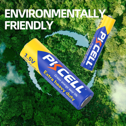 PKCELL AA Batteries & AAA Batteries, 40 Double A Batteries and 40 Triple A Batteries Combo Pack (80 Count), 1.5V High-Performance Carbon Battery