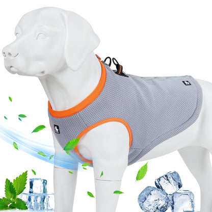 JUXZH Truelove Dog Cooling Vest Harness Cooler Jacket with Adjustable Zipper for Outdoor Hunting Training and Camping