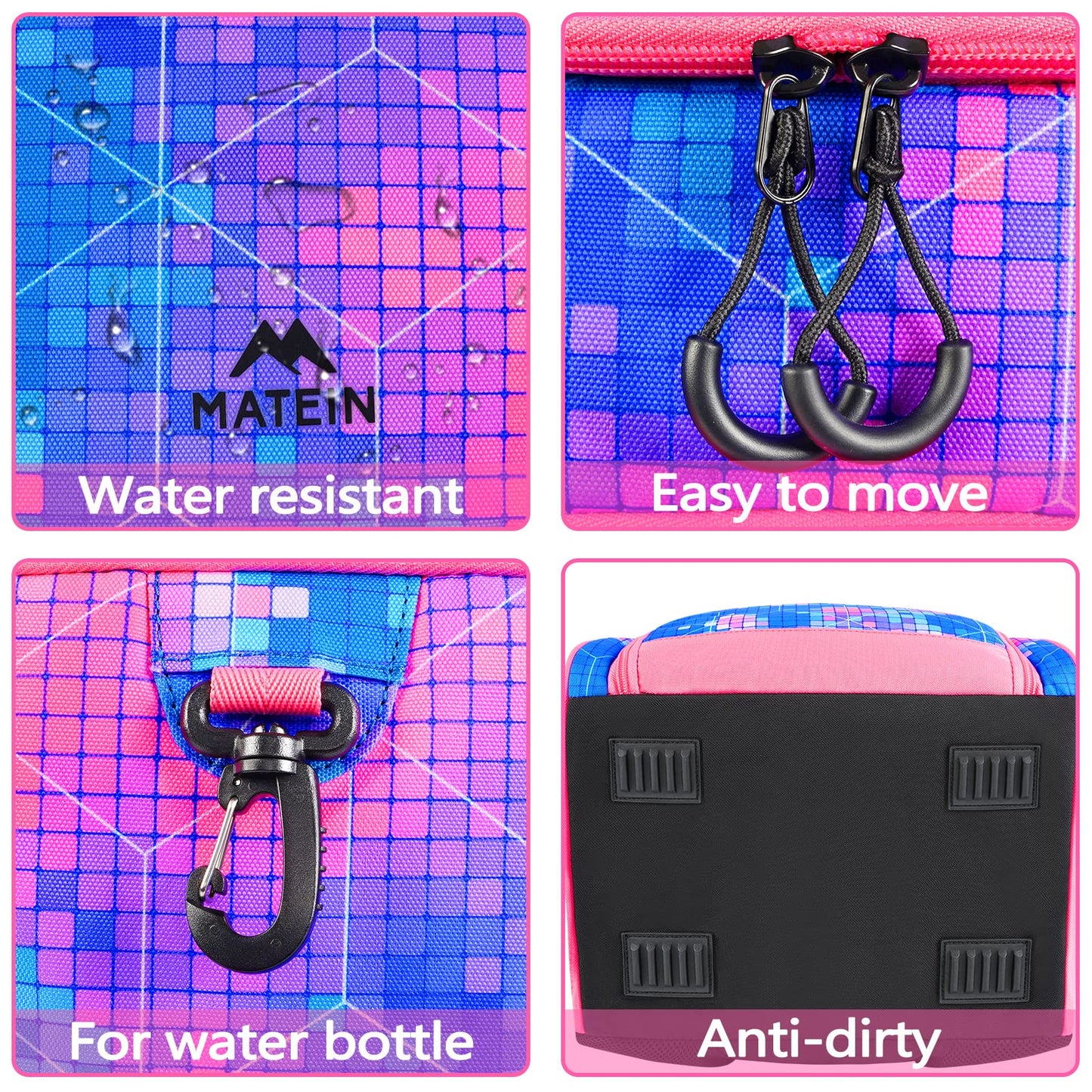 MATEIN Basketball Bag, Sturdy Soccer Bag with Ball Holder & Shoe Compartment, Large Basketball Backpack for Training Equipment, Water Resistant Sports Ball Backpack Fits Volleyball Football, Colorful